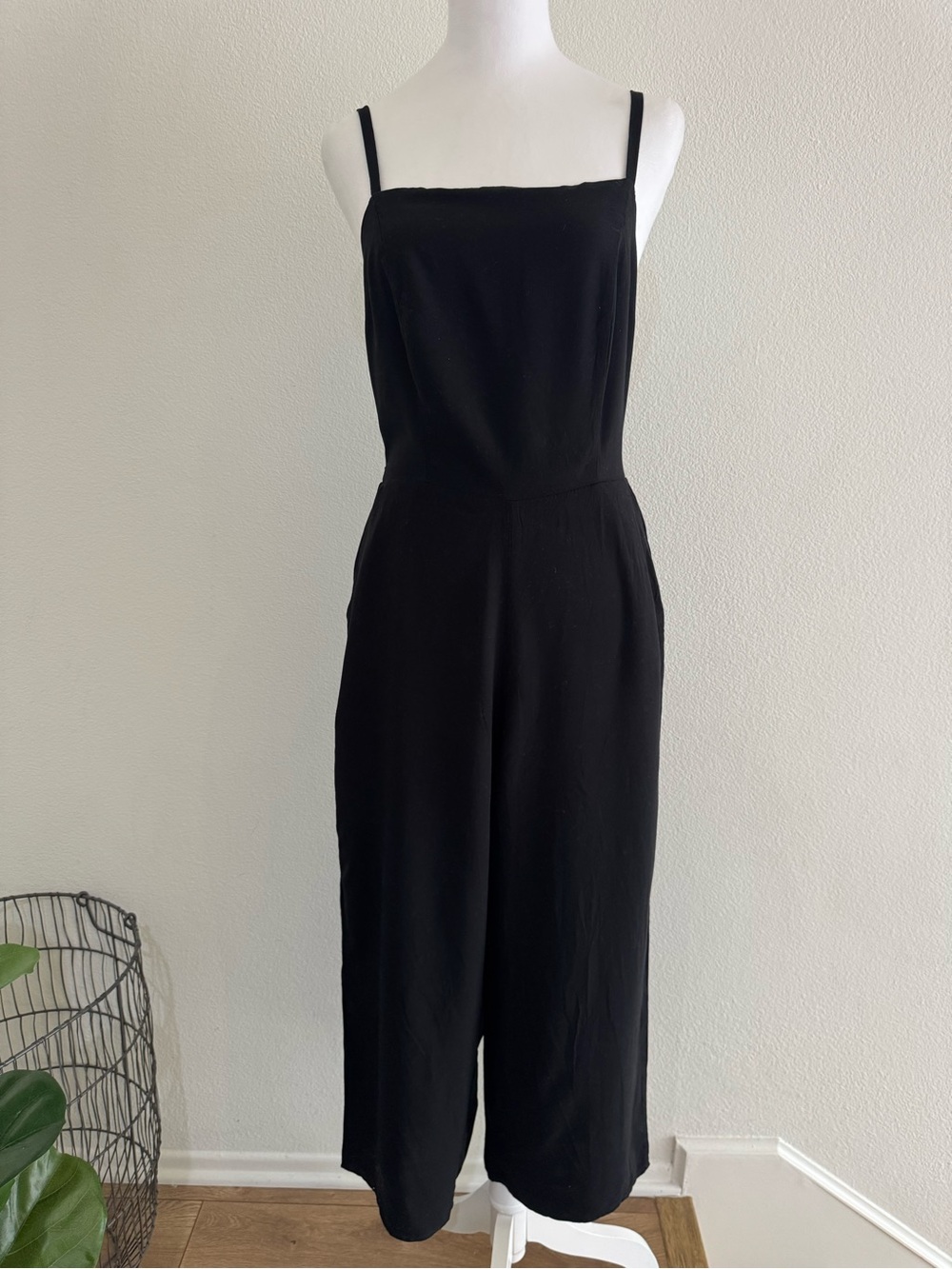 Old Navy Black Wide-Leg Spaghetti Strap Jumpsuit